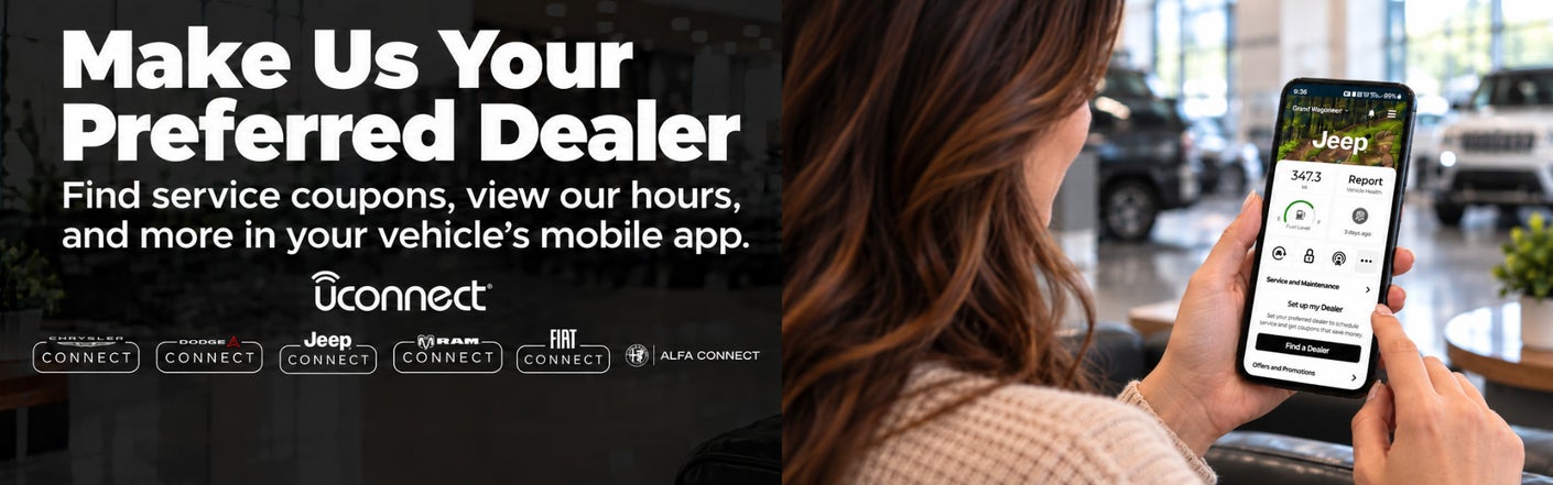 uconnect® make us your preferred dealer | Markquart CDJR in Menomonie WI