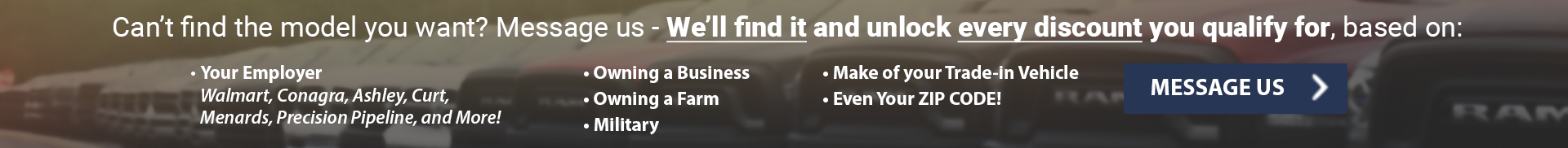 We'll find your Jeep or RAM*